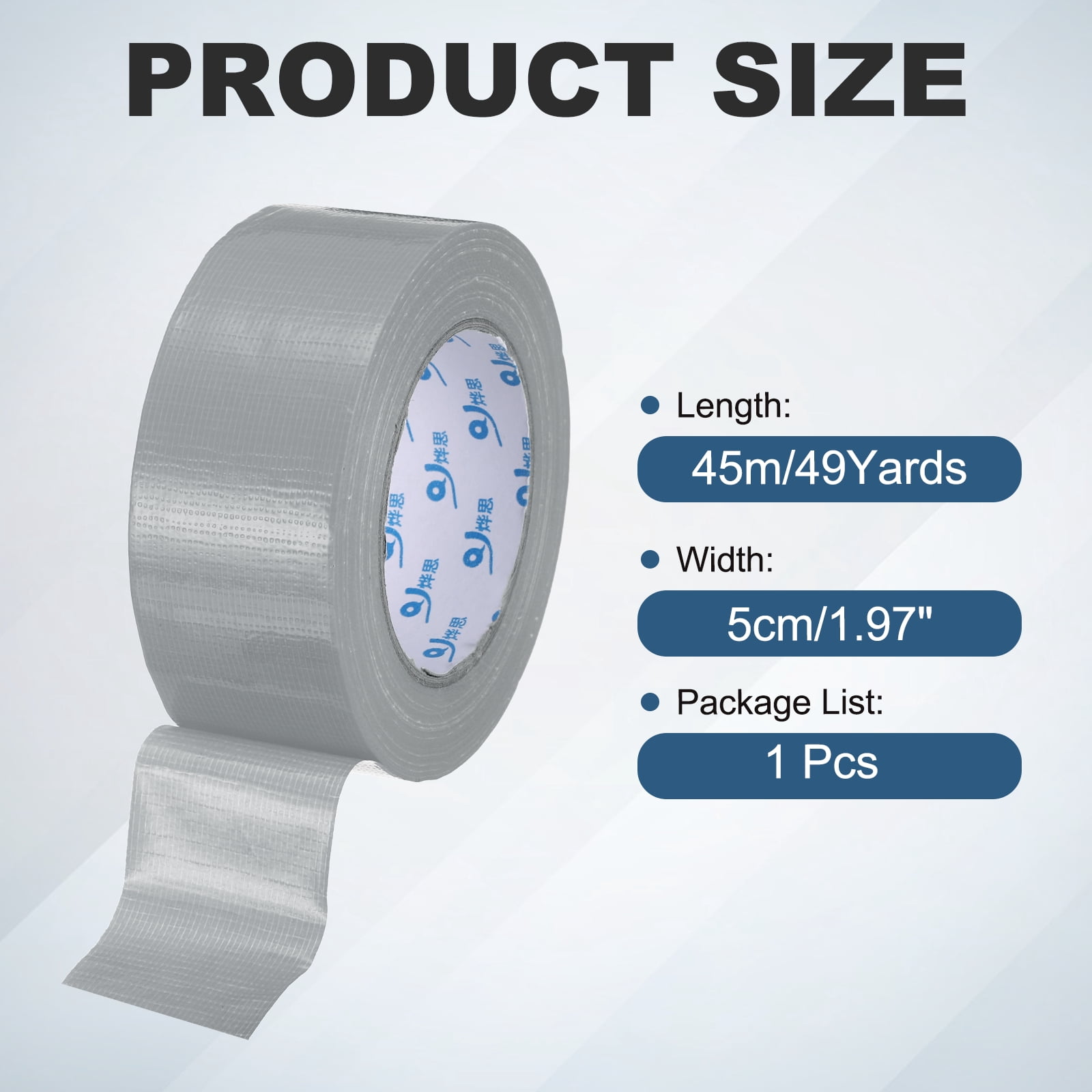 Uxcell Duct Tape (1.97 Inch x 49 Yards, Silver) Heavy Duty Industrial Duct Tape Easy Use Strong Adhesive No Residue, for Repairs Crafts Projects Home Improvement