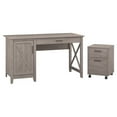 thumbnail image 1 of Bush Furniture Key West 54W Computer Desk with Storage and File Cabinet in Gray, 1 of 11