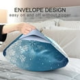 thumbnail image 5 of Coolnut Blue Christmas Snowflake Satin Pillowcase for Hair and Skin Silk Pillowcase, Standard Size(20x26 inches) - Slip Cooling Satin Pillow Covers with Envelope Closure, Christmas Decor Giftsation, 5 of 7