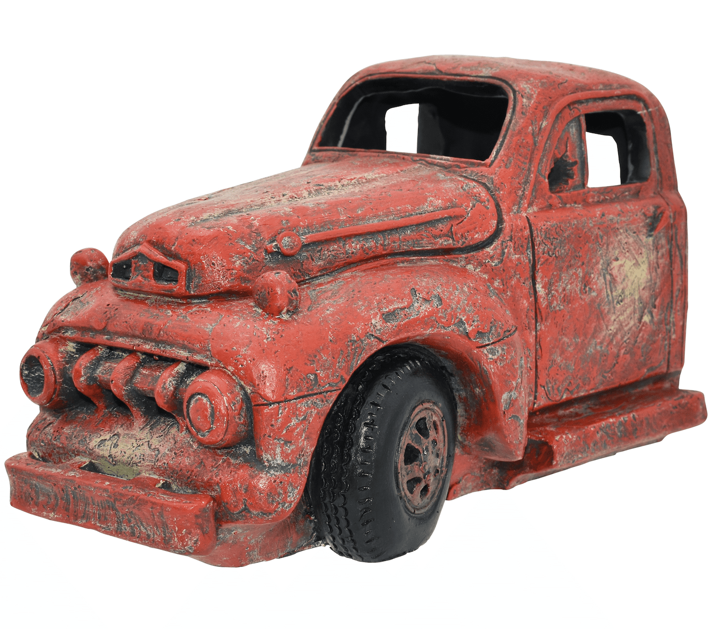 Komodo Red Pickup Truck Aquarium Decor