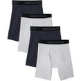 thumbnail image 2 of Fruit of the Loom Men's Long Leg Boxer Briefs 12-Pack Breathable Cotton Micro-Mesh L, 2 of 5