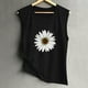 thumbnail image 4 of Gibobby Blusa sin mangas sin mangas con estampado de Camisola informal Blusa para mujer(Negro,XG), 4 of 5