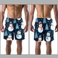 thumbnail image 3 of luoweisi Men's Beach Shorts Quick Dry Swim Trunks with Mesh Lining Christmas Snowman XL, 3 of 5
