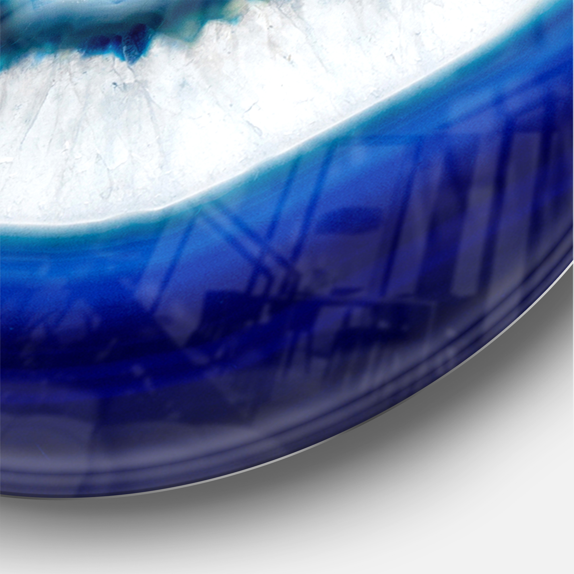 Designart 'Slice of blue agate crystal ' Modern wall clock