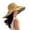 Yellow, variant on Women Fisherman Hat Solid Color Portable Big Brim UV Protection Bowtie Women Beach Hat Summer Cap