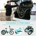 thumbnail image 4 of Lilypelle  Electric Folding Tricycle for Adults & Seniors,three 20*3in Fat Tires Ebike with 500W Motor & 48v 14.5Ah Detachable lithium battery,Cyan, 4 of 16