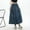 Blue, variant on Women's Casual Denim Long Skirt With Elastic Waist A Line Skirt Button down Jean Skirts for Women Mid Length Skirts for Women Fall Denim Skirts Midi Long Pleated Skirts for Girls Pleated Skirts for