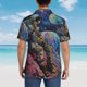 thumbnail image 4 of Fotbe Rainbow Astronaut Space Landscape Camisa Hawaiana para Hombre Unisex – Camisa Casual de Verano con Botones de Manga Corta de Algodón y Lino,3X-Large, 4 of 7