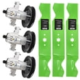 thumbnail image 1 of 8TEN Spindle Notched High Lift Blade Blade Kit for MTD Cub Cadet 54 inch RZT-L54 MK1002291, 1 of 9