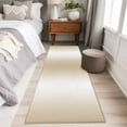 thumbnail image 5 of Beige White Ombre 2'x6' Runner Rug, Country Minimalist Abstract Gradient Washable Non-Slip Area Rugs for Hallway Kitchen Floor Bedroom Entryway, Laundry Carpet Decoration Indoor Mat, 5 of 9