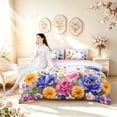 thumbnail image 5 of Erosebridal Lovely Hummingbird 7-Piece Twin Bedding,Kawaii Wildlife Bedding Comforter Set,White Blue,Pink Reversible, 5 of 7