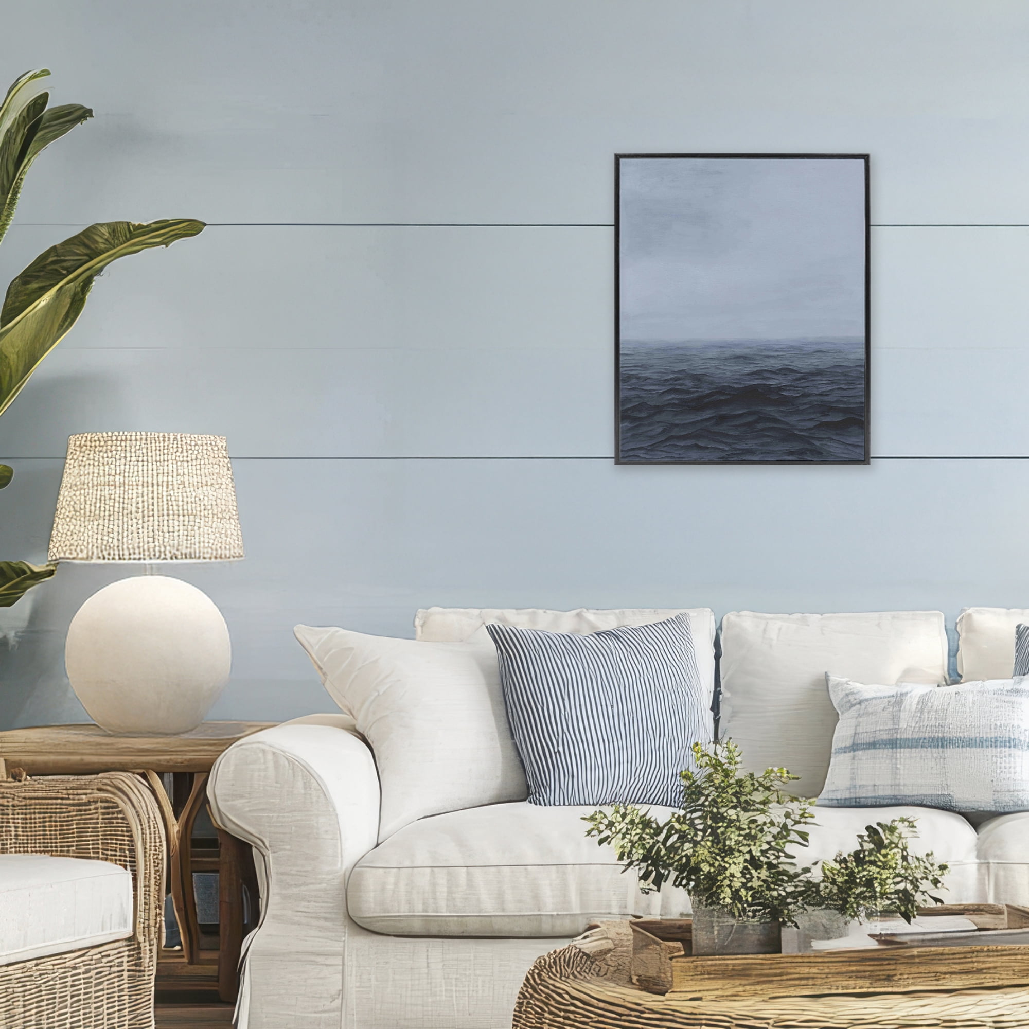 Stupell Industries Vast Ocean Expanse Black Framed Giclee Art, design by Michael Willett