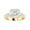 yellow-gold, variant on 1.75CT LAB GROWN IGI CERTIFIED DIAMOND Halo Style Baguette And Pave Set Round Cushion Cut Diamond Engagement Ring (E-F Color SI1-SI2 Clarity) Platinum Size- 9