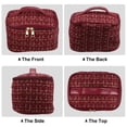 thumbnail image 5 of Unique Bargains Floral Makeup Bag Zipper Flower Cosmetic Pouch Red, 5 of 7