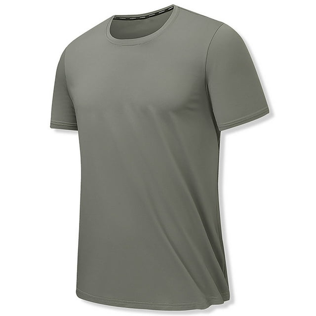 Yuzhih Workout Mens T Shirts Gym Quick Dry Short Sleeve Muscle Tee Tops for Athletic Work Casual Running