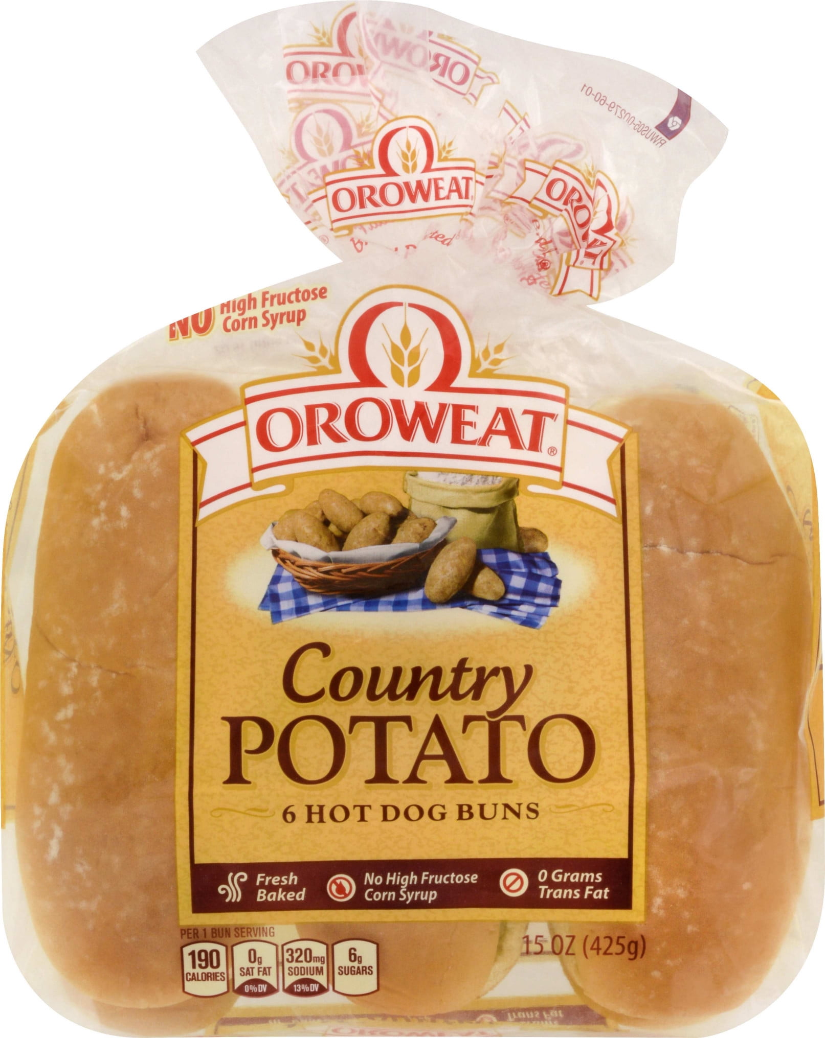 Oroweat Country Potato Hot Dog Buns 6 count BrickSeek
