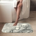 thumbnail image 4 of 1pc Skeleton Drinking Coffee Absorbent Non-Slip Bathroom Thickened Flannel Rug Decor,Soft,Quick Drying,Suitable For Indoor/outdoor Use,Bathrooms,Bedrooms,Kitchens,Terrace,Laundry Rooms,16"x24", 4 of 9