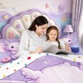 thumbnail image 5 of Manfei Salamander Pattern 7-Piece Twin Bedding,Kawaii Axolotl Bedding Comforter Set,Polkadot Reversible, 5 of 7