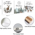 thumbnail image 3 of Winter Christmas Canvas Wall Art:Christmas Tree Forest Pictures Nature Painting Reindeer Prints Snowy Scene Xmas Holiday Decorations Rustic Barn Farmhouse Christmas Wall Decor(Set of 3,12x15 Inch), 3 of 6