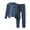 Dark Blue, variant on CYRBOKO Thermal Sets for Boys, Crew Neck Long Sleeve Elastic Waist Stretchy Loungewear Sets Dark Blue Size 7-8 T