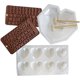 thumbnail image 1 of 3D Diamond Heart Shape, Chocolate Heart Molds, Silicone Chocolate Molds, Silicone Letter, 1 of 5