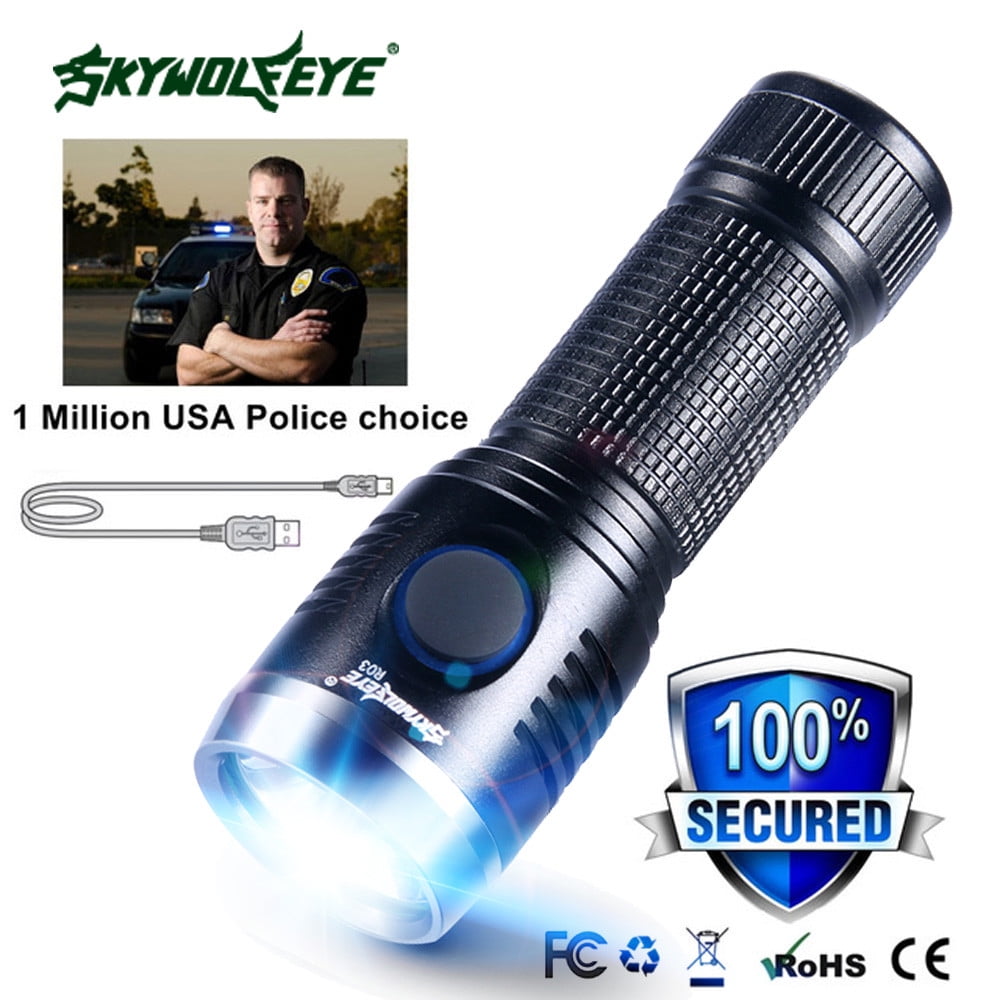 50000LM T6 LED Camping Flashlight Torch 3 Modes Zoom Tactical 14500 Lamp Light 