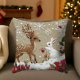 thumbnail image 5 of Homemoh Christmas Pillow Covers 18x18 Inch Farmhouse Christmas Decorations Santa Claus Snowman Elk Pillow Cases Decorative Cushion Case for Winter Home Couch, 5 of 6