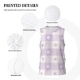 thumbnail image 6 of Gaeub Floral Purple Buffalo Plaid Men's Mesh Basketball Jersey, Quick-Drying Sleeveless Top S-4XL, Loose Muscle Tank Top -3X-Large, 6 of 9