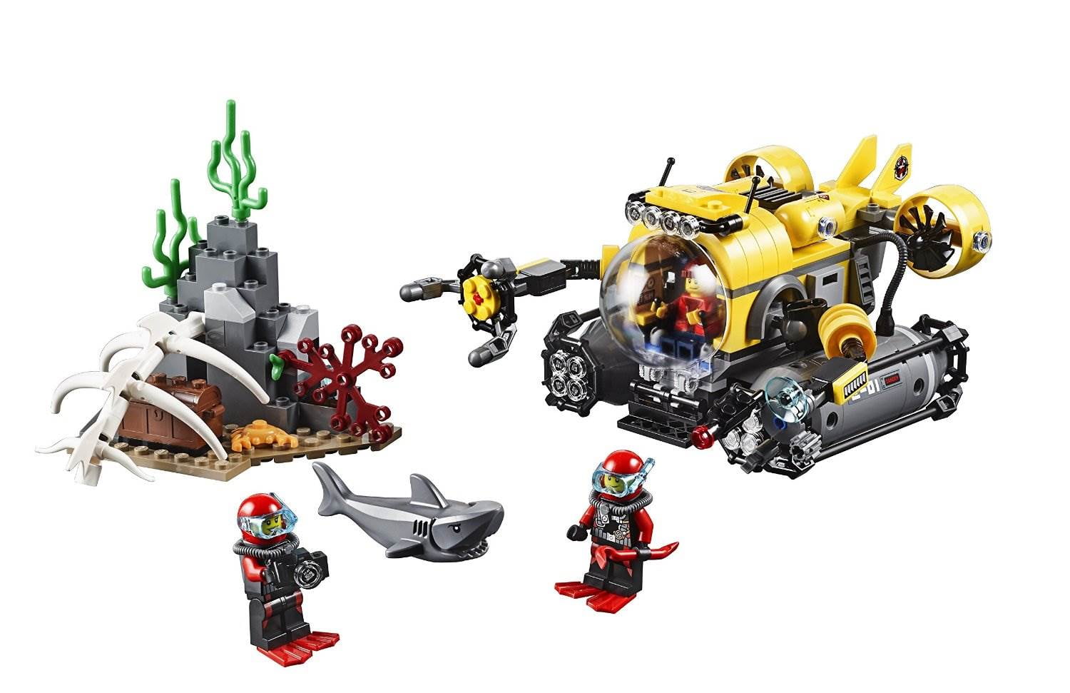 LEGO City Deep Sea Submarine Explorers 274 Pieces Building Kit | 60092 ...