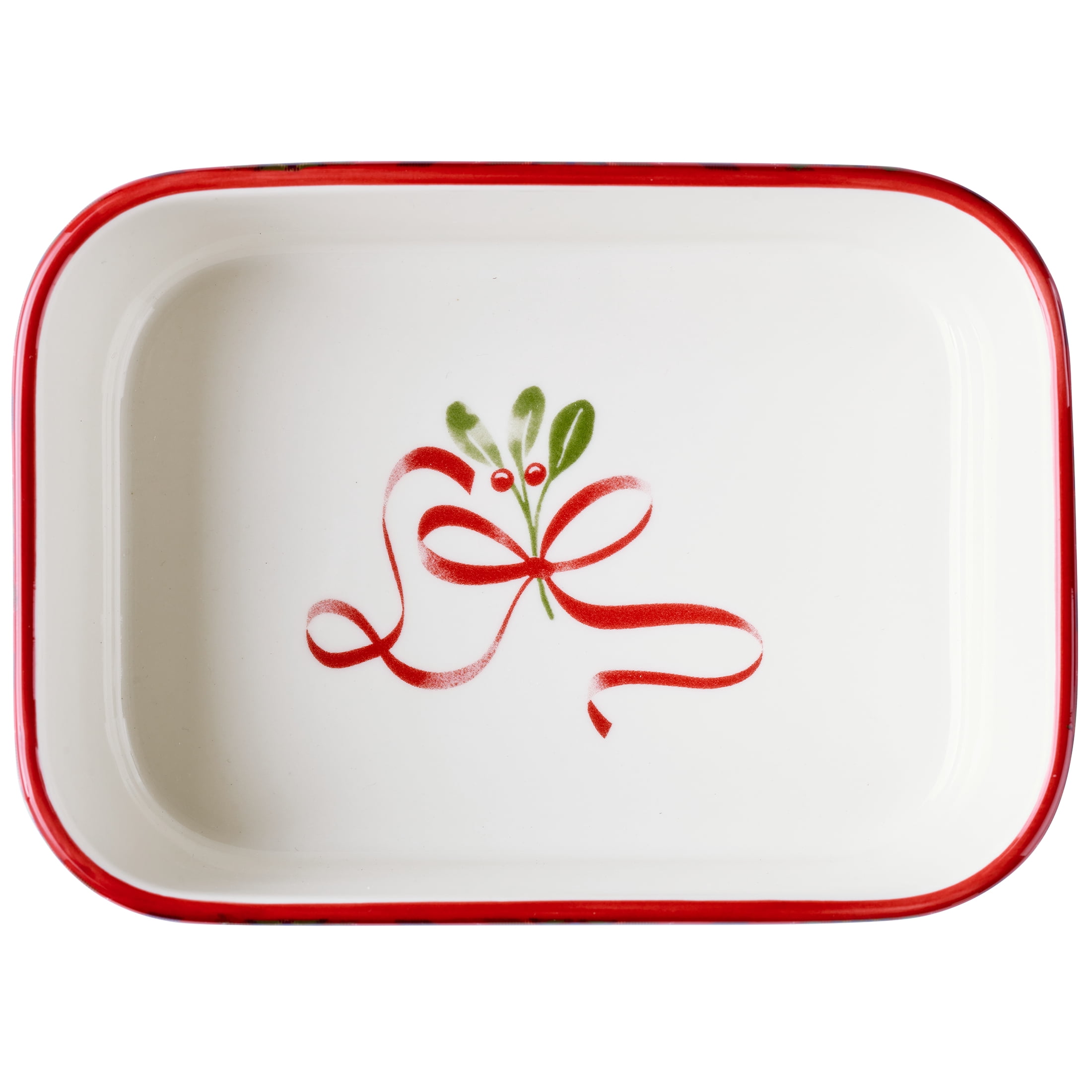 Better Homes & Gardens Holiday Stoneware Baking Dish Set with Lids, 4-Piece