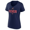 thumbnail image 2 of Women's Caitlin Clark Navy Indiana Fever Behind the Back Name & Number V-Neck T-Shirt, 2 of 3