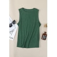 thumbnail image 1 of ABPHQTO Top sin mangas con cuello redondo de color sólido verde para mujer, 1 of 5