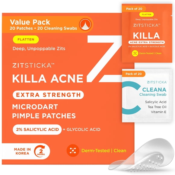 Parches para el acné ZitSticka Killa Extra Strength, 20 unidades