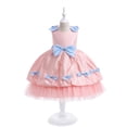 thumbnail image 4 of Baby Girl Dress Bowknot Cloth Princess Dress Festival Catwalk Christening Dress Kids Sundress,Size 4 Years-5 Years, 4 of 5