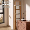 thumbnail image 5 of 3 Step Ladder,Aluminum Lightweight Folding 3 Step Stool with Anti-Slip Wide Pedal, 330lbs Capacity Step Ladder for Household,Kitchen,Office - BlackWoodgrain, 5 of 16