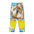 thumbnail image 4 of Kdxio Women's Comfy Stretch Dog Takes a Bath in the BathtubPrint Drawstring Pajama Pants-Medium, 4 of 9