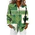 thumbnail image 1 of Chaqueta de Invierno de las Mujeres Color Sólido Corduroy Camisa Chaqueta, Top de Manga Larga Casual para el Clima Frío, 1 of 5