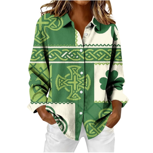 Chaqueta de Invierno de las Mujeres Color Sólido Corduroy Camisa Chaqueta, Top de Manga Larga Casual para el Clima Frío