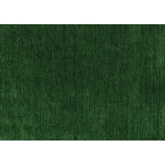 Ahgly Company Indoor Rectangle Abstract Emerald Green Modern Area Rugs, 8' x 12'