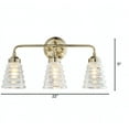 thumbnail image 3 of 313B03AB-Varaluz Lighting-Amherst - Three Light Bath Vanity-Antique Brass Finish, 3 of 4