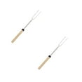 thumbnail image 1 of Oleegame 2PC Extendable Stainless Roasting Sticks 5 Pack 32" For S' Hot Dogs And Fire Black, 1 of 9