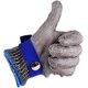 thumbnail image 1 of Guantes resistentes a cortes CHAO acero inoxidable 316L Protección nivel 5 XL Azul, 1 of 4