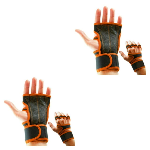 maskred 2pack/lot Stay Comfortable And Secure With Durable Weight Lifting Gloves Orange L 2Set
