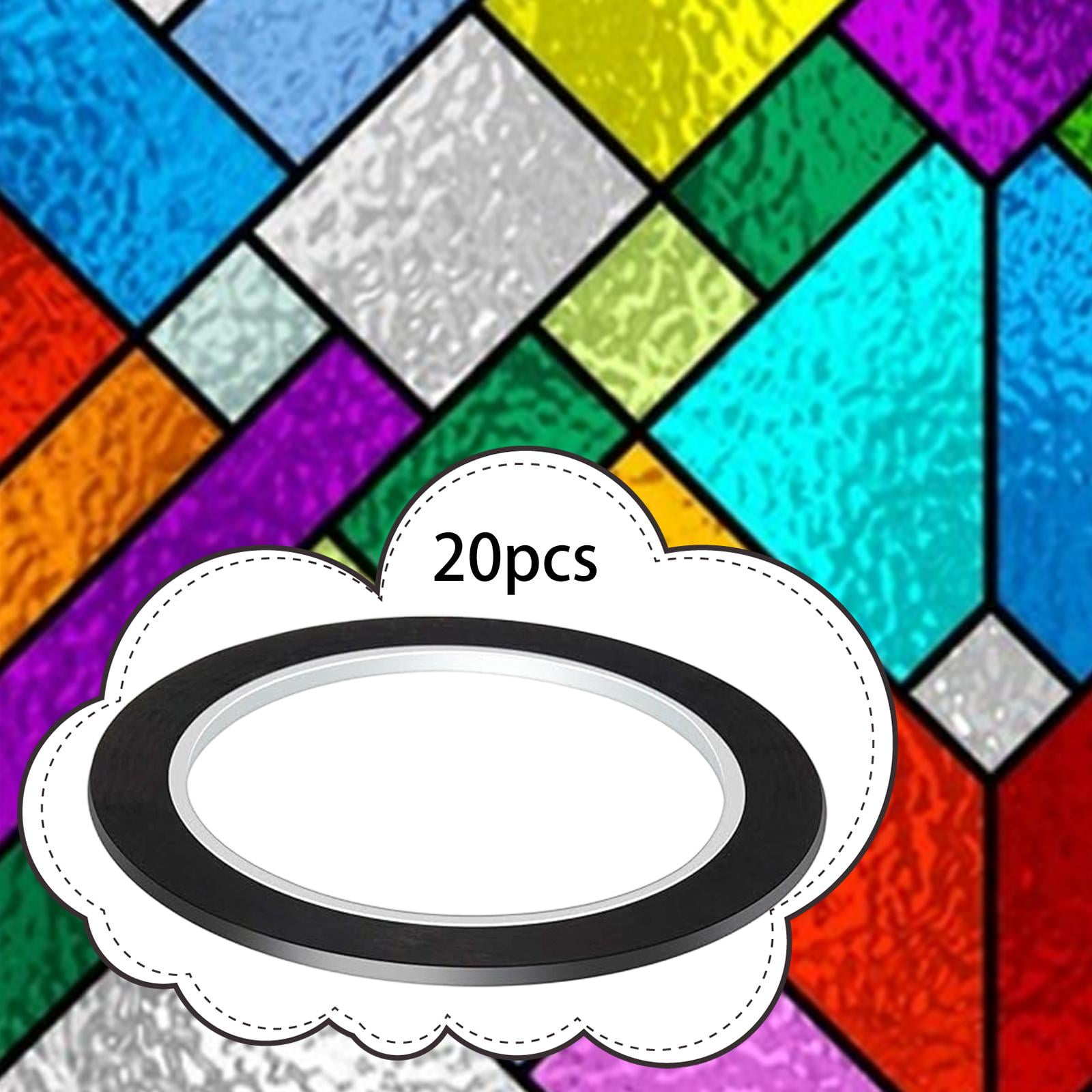GUOOL 20 Pieces of Lines for Stained Glass, Thin Glass Line Stickers, Arts And Crafts Supplies, Pet Supplies, Professional Gallery Supplies