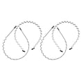 thumbnail image 4 of 4pcs Metal Hair Hoops Unisex Wavy Headband Multi-Use Shower Makeup Headbands, 4 of 7