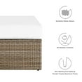 thumbnail image 6 of Modway Convene Outdoor Patio Outdoor Patio Ottoman in Cappuccino White, 6 of 7