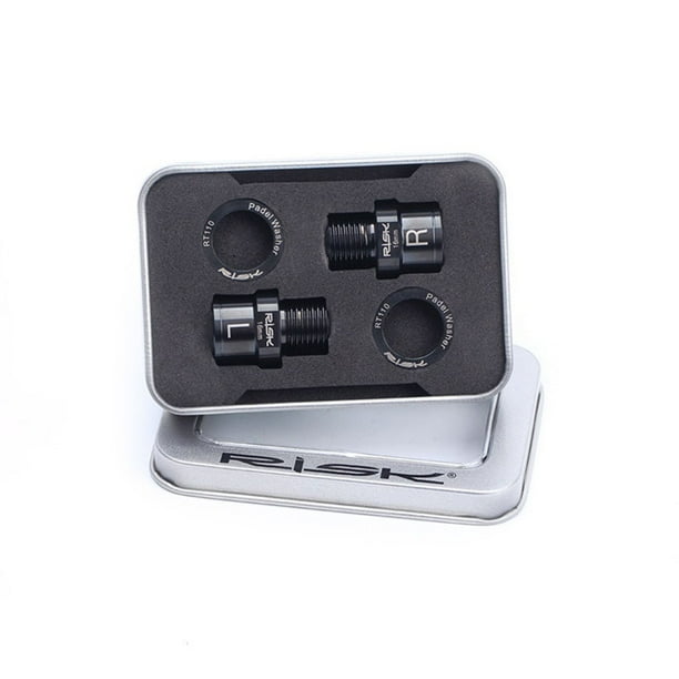 Wosthever Extensor de Pedal de bicicleta de riesgo, accesorio de manivela de repuesto, componentes de bicicleta, perno de extensión de eje, Ciclismo Negro 16 mm