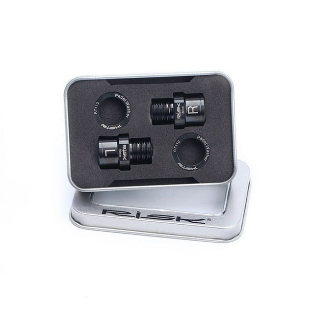 Eigraketly RISK Bike Pedal Extender Reemplazo Universal Bicicletas Componentes Eje Extensión Perno Tornillo Espaciador Pedales Accesorios Ciclismo Negro 16 mm Eigraketly OD026062-03