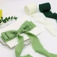thumbnail image 2 of Monebena 3 Pcs Handmade Chiffon Silk Ribbon with Box Fringe Frayed Edges Ribbons for Wedding Invitations Bridal Bouquets Gifts Wrapping Crafts Holiday Party Decorations 1.5" x 5.5Yd M01, 2 of 11