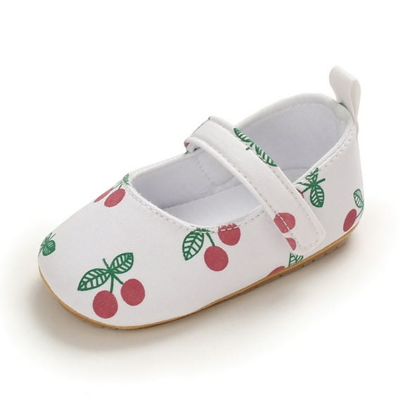 Zwiiyzr 2024 Baby's Shoes Infant Baby Girls Mary Flats Non Slip Soft Sole Prewalker Princess Wedding Dress Shoes Pink